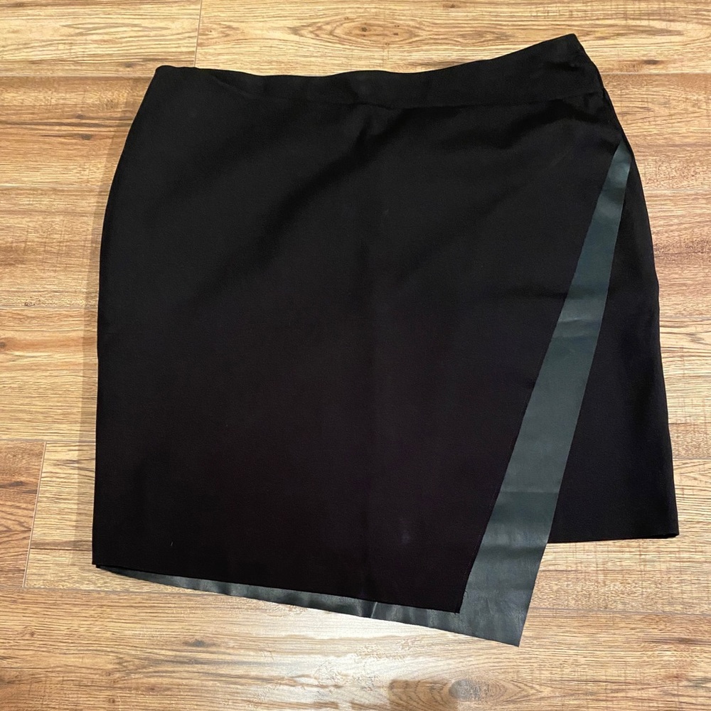 Asymmetrical, ponte knit skirt - plus